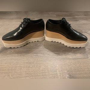 Stella McCartney Black Faux Leather Elyse
Platform Derby Sneakers